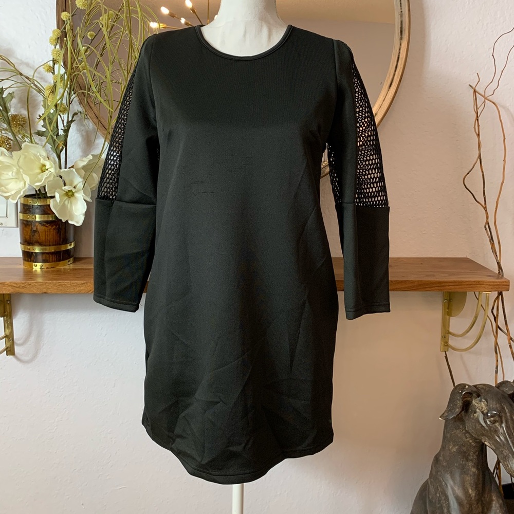 2 for $15 when bundled Oasap black neoprene and mesh black dress